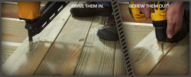 Exterior Deck Construction Using PneuScrew