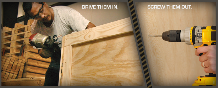 Industrial Crate assemply using PneuScrew